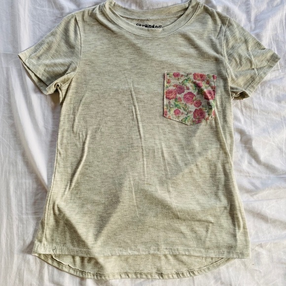 Soft Floral Pocket Tee - Picture 2 of 5